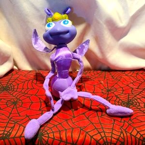 130926 Bugs Life Atta Plush from antenna  to feet 9 1/2  inches. From head to ab